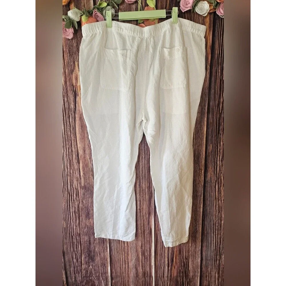Cubavera Linen Blend Straight Fit Pants Size XXL